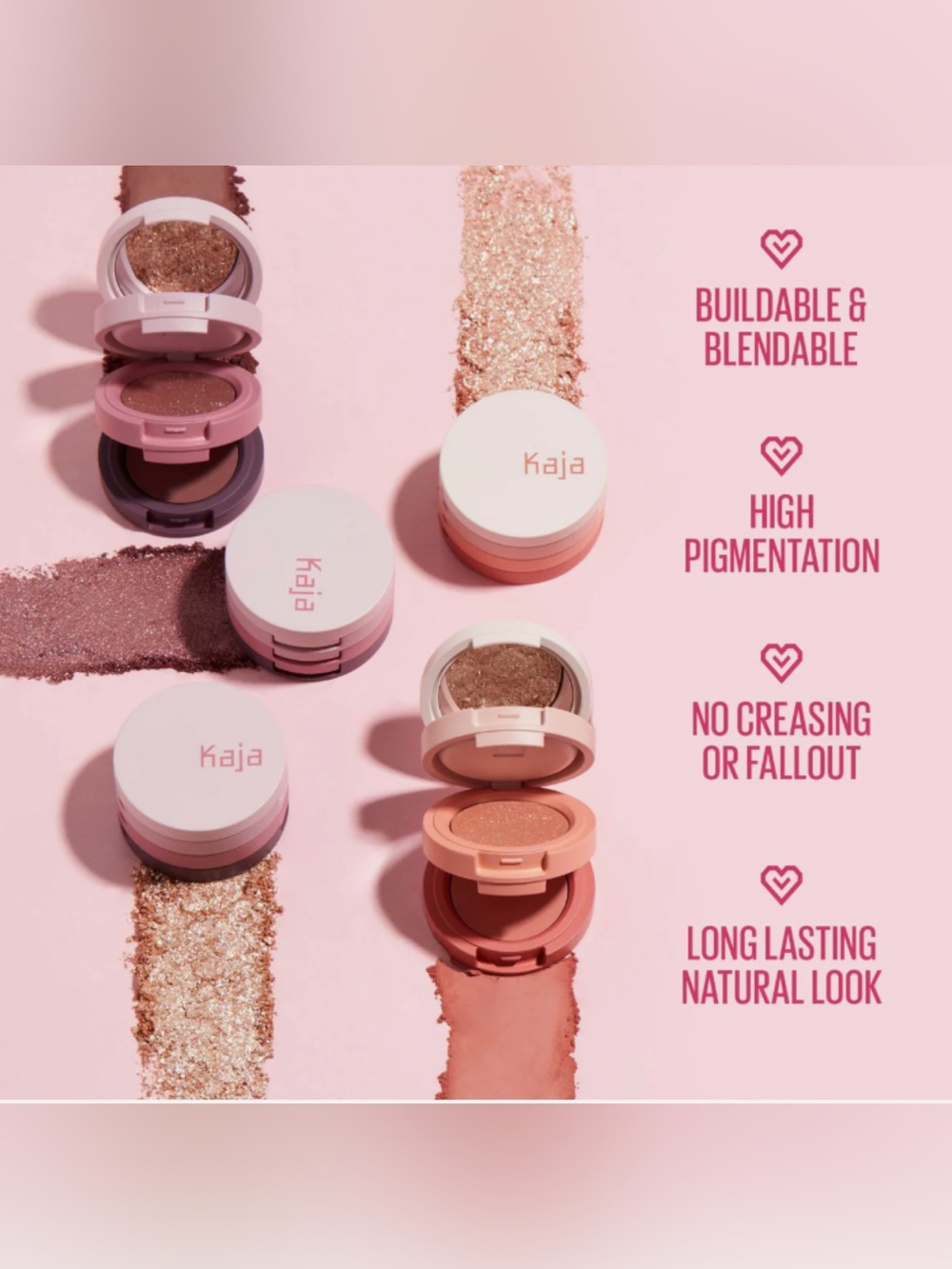 Kaja Beauty Bento Peach Madeline Mini Eyeshadow Trio - Peach Shades
